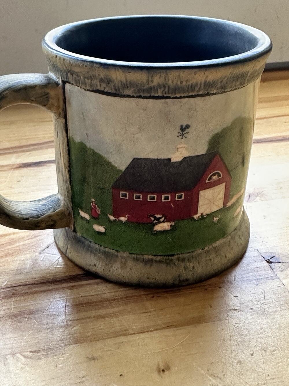 Hallmark Valerie Pillow Cow Barn Scene Coffee Tea Mug